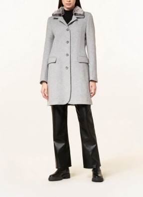 CINQUE Wool coat CIASTRALA with detachable faux fur