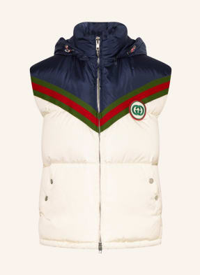 GUCCI Quilted vest with removable hood