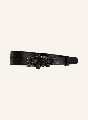 LAUREN RALPH LAUREN Leather belt with decorative gems
