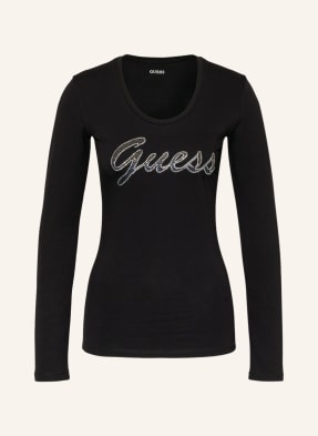 GUESS Long sleeve shirt ADRIANA with decorative gems