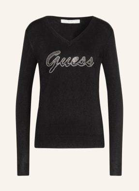 GUESS Long sleeve shirt PASCALE with decorative gems