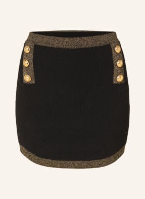 BALMAIN Knit skirt with glitter thread