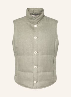 BRUNELLO CUCINELLI Quilted vest with linen 