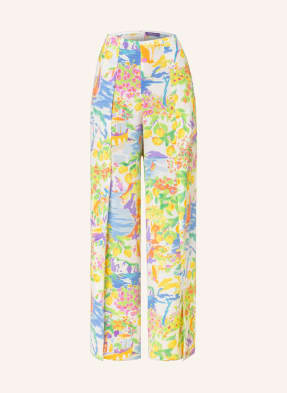 RALPH LAUREN Collection Wide leg trousers with linen