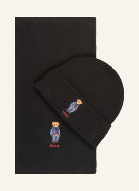 POLO RALPH LAUREN Set: Scarf and hat