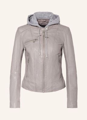 Maze Leather jacket MICO with removable trim