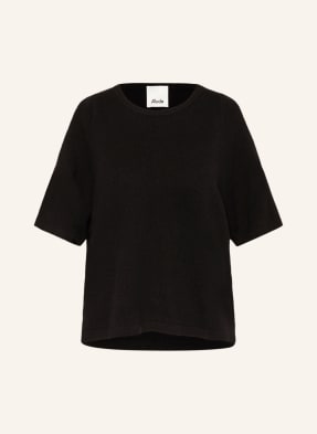 ALLUDE Knit shirt with cut-out and cashmere
