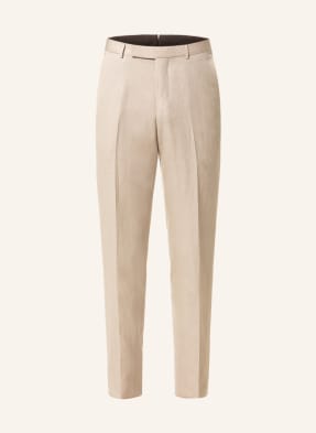ZEGNA Suit trousers slim fit with merino wool and linen