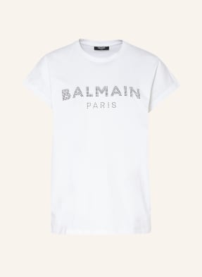 BALMAIN T-Shirt mit Schmucksteinen