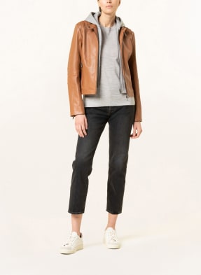 darling harbour Lederjacke mit abnehmbarer Blende