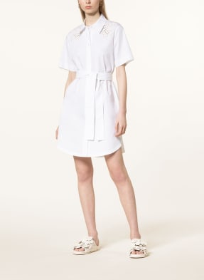 BOSS Hemdblusenkleid DABROIDO mit Lochstickerei