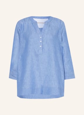 (THE MERCER) N.Y. Blouse-style shirt made of linen with 3/4 sleeves