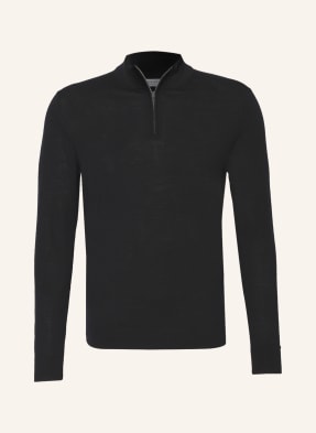 REISS Half-zip sweater BLACKHALL in merino wool