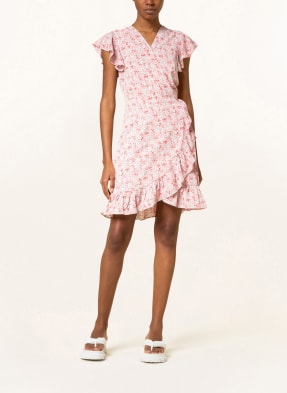 Freebird Wrap dress ROSY with frill trim