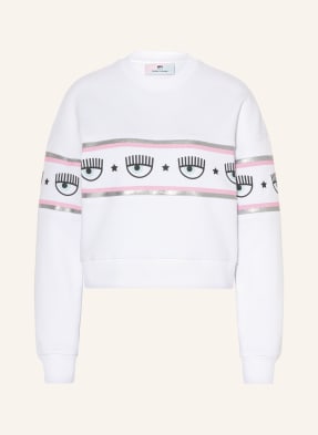 CHIARA FERRAGNI Sweatshirt mit Glitzergarn