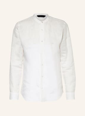 ZZegna Koszula z lnu slim fit ze stójką