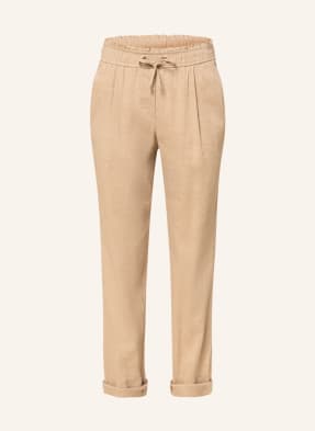 MARC CAIN Pants in jogger style with linen