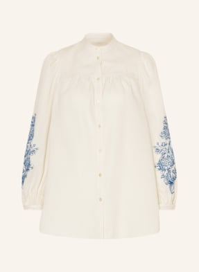 WEEKEND MaxMara Linen blouse LARGE with embroidery