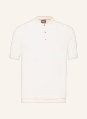 BOSS Strick-Poloshirt EDIEGO Tailored Fit aus Seide