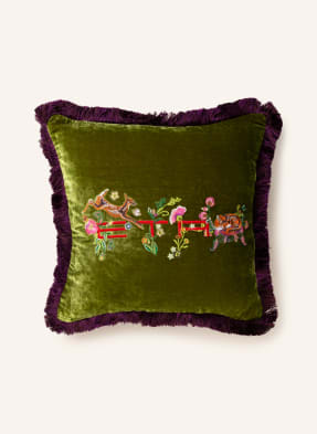 ETRO Home Decorative velvet cushion