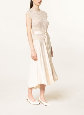 PESERICO Kleid im Materialmix mit Pailletten