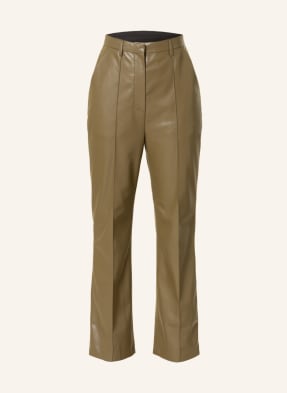 Nanushka Spodnie bootcut LUCEE z imitacji skóry