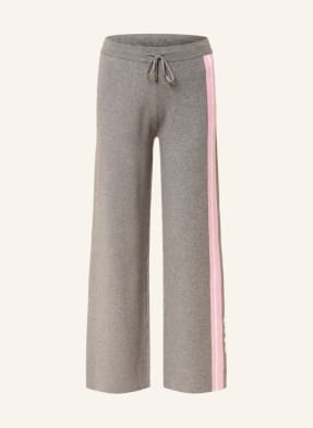 LIU JO Knit trousers in jogger style with tuxedo stripes