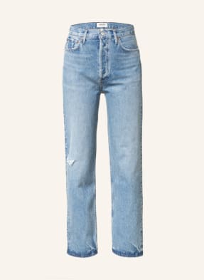Damen Bekleidung Jeans Röhrenjeans Agolde Baumwolle GERADES BEIN 90S PINCH WAIST in Grau 