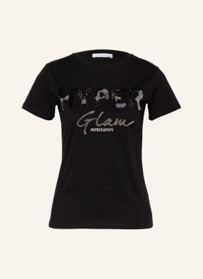 PATRIZIA PEPE T-Shirt mit Pailletten und Schmucksteinen