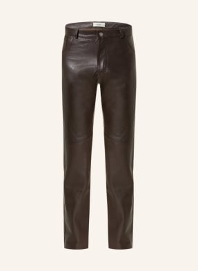 rough. Leather trousers