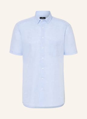 STROKESMAN'S Short-sleeved shirt modern fit with linen