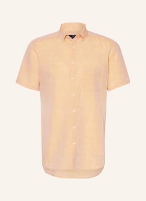 STROKESMAN'S Kurzarmhemd Modern Fit mit Leinen
