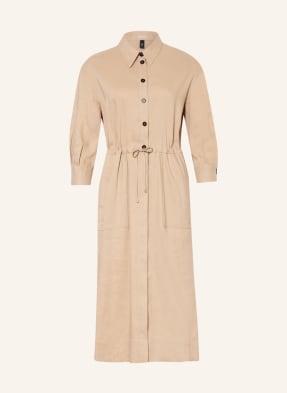MARC CAIN Shirt dress with linen and 3/4 sleeves