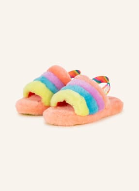UGG Klapki FLUFF YEAH SLIDE ze skóry jagnięcej