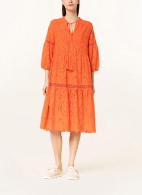 darling harbour Kleid mit 3/4-Arm und Lochspitze