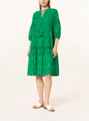 darling harbour Kleid mit 3/4-Arm und Lochspitze