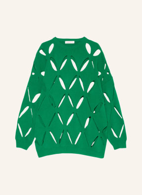 VALENTINO Sweter oversize z wycięciami