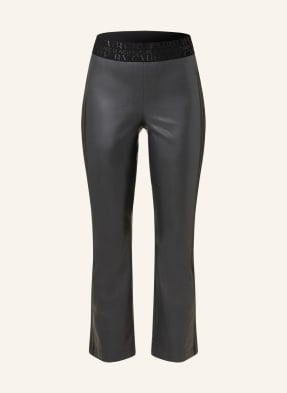 CAMBIO Trousers FAE in leather look with tuxedo stripe