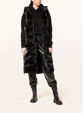 Herrlicher Quilted vest TOLA with removable hood