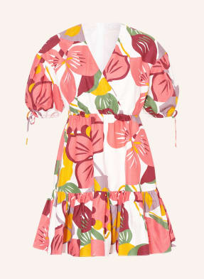 TED BAKER Sukienka RHITAA z lnem w stylu kopertowym