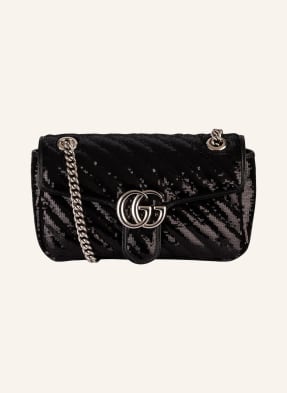 GUCCI Umhängetasche GG MARMONT SMALL mit Paillettenbesatz