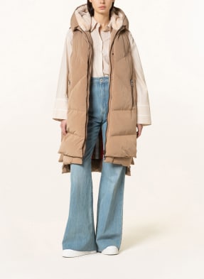 BLONDE No.8 Steppweste FOG mit Kunstfell