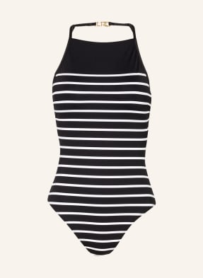 LAUREN RALPH LAUREN High-Neck-Badeanzug BRETON STRIPE
