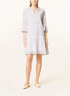 lilienfels Kleid mit 3/4-Arm und Lochstickerei