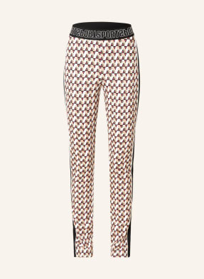 MARC CAIN Jersey pants with tuxedo stripes