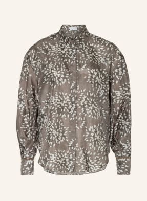 BRUNELLO CUCINELLI Hemdbluse aus Seide mit Schmucksteinen