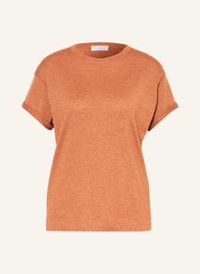 BRUNELLO CUCINELLI T-shirt z dodatkiem kaszmiru i błyszczącą przędzą
