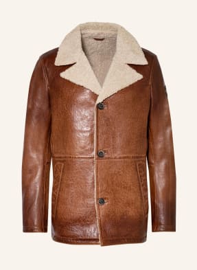 MILESTONE Lederjacke ELMS mit Teddyfell