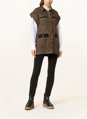 MOS MOSH Bouclé vest YAMA ZUI with glitter thread