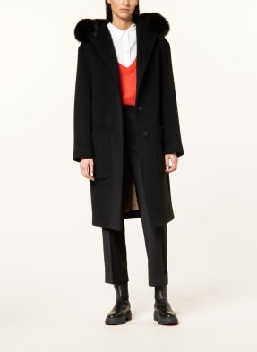 FUCHS SCHMITT Coat with detachable faux fur